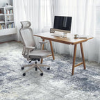 Washable Area Rugs for Living Room 9x12 - Large Neutral Modern Abstract Rug, Soft Low Pile Carpet with Non Slip Backing for Under Dining Room Table, Bedroom, Home, Office, Dorm - Indigo Gray
