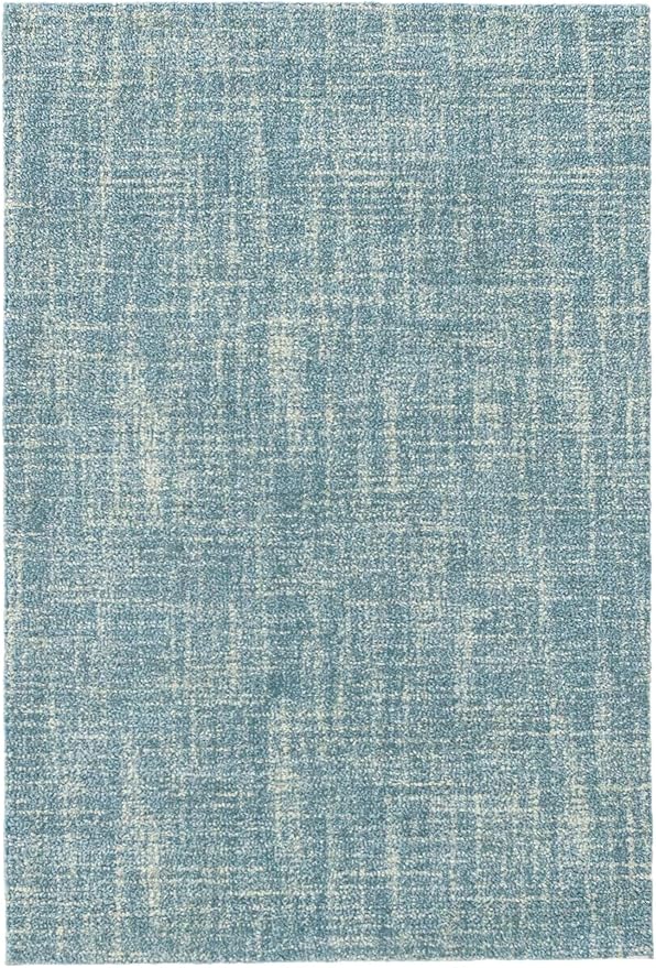 Dash and Albert Crosshatch Wool Area Rug - 3' x 5' Aegean Solid Hand Micro Hooked Accent Rug - Durable, High Traffic Areas Bedroom, Hallway, Stairs - Premium Luxury Hotel Quality Soft Breathable