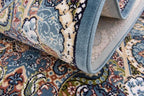 Unique Loom Narenj Collection Classic Traditional Medallion Textured Design Area Rug, 3 x 13 ft, Blue/Tan