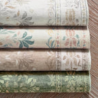 jinchan Green Floral 3x5 Area Rugs for Entryway - Machine Washable Vintage Distressed Design Low-Pile Soft Non-Shedding Carpet for Kitchen Bedroom Entrance Laundry Living Room (3x5ft,Dark Green)