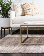 Rugs.com Angelica Collection Rug – 9' x 12' Beige Medium Rug Perfect for Living Rooms, Large Dining Rooms, Open Floorplans
