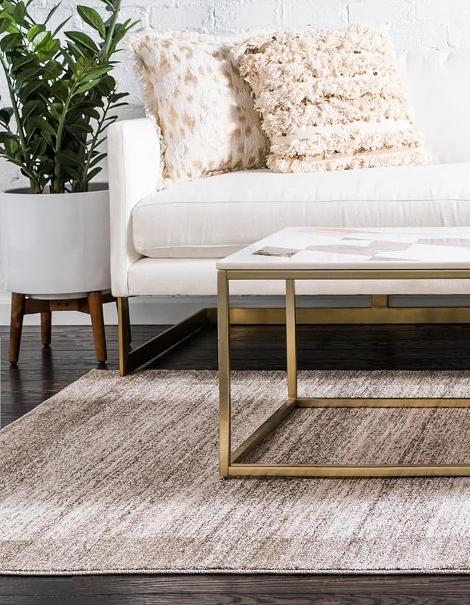 Rugs.com Angelica Collection Rug – 3' x 5' Beige Medium Rug Perfect for Entryways, Kitchens, Breakfast Nooks, Accent Pieces