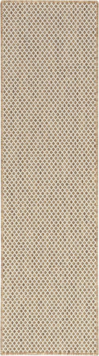 Nourison Home Courtyard Jute Ivory 2' x 6' Area Rug - Easy Clean, Non Shedding, Bed Room, Living Room, Dining Room, Kitchen (6' Runner)