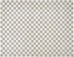 Revival Rugs Gambit 7'10"x10' Checkered Rug Washable Area Rug for Living Room Bedroom - 100% Recycled Oeko-TEX Certified, Medium Pile, Gray, Beige