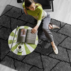 Zentavio Area Rugs for Living Room Rugs for Bedroom 4x6 Carpet Fluffy Fuzzy Soft Shag Aesthetic Plush High Pile Gray Throw Rug for Nursery Kids Room Dorm Triangle Grey