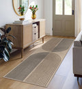 Easy Jute Rainbow Runner Rug, 2x6 Washable Rugs Runner for Hallway Non-Slip Boho Farmhouse Long Kitchen Rug, Modern Abstract Indoor Outdoor Carpet for Porch Laundry Entryway