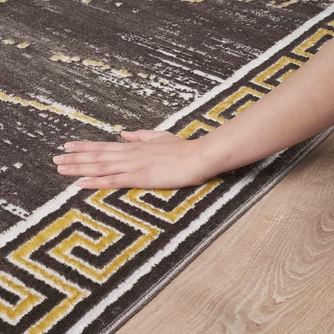 GLORY RUGS Area Rugs Marble 2x3 Brown Carpet Modern Abstract Rug Living Room Dining Bedroom Rug