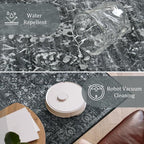 Morebes Black Vintage Runners for Hallways 10 Foot Non Slip, Washable Distressed Non Skid Kitchen Runner Rug Indoor Long Carpet for Hall Foyer Entryway Bathroom Entrance Playroom
