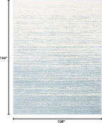 SAFAVIEH Area Rug 9x12 - Adirondack Collection - Large - Slate & Cream, Modern Ombre Design, Non Shedding & Easy to Clean, Ideal for Living Room, Bedroom, Office, Dining Space (ADR113T)