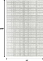 Mark&Day Wool Rugs, 9x12 Ishaq Solid and Border Light Grey Area Rug, Grey Ivory Carpet for Living Room, Bedroom or Kitchen (8'10" x 12')