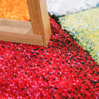 Paco Home Colorful Living Room Rug Checkered Design with Squares Multicolor, Size: 2' x 3'7"