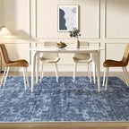 WITSHOCK 5x7 Area Rugs for Living Room: Machine Washable Non Slip Modern Abstract Carpet - Low Pile Print Rug for Bedroom Dining Room - Stain Resistant for Household - Pet Owners (Blue White)