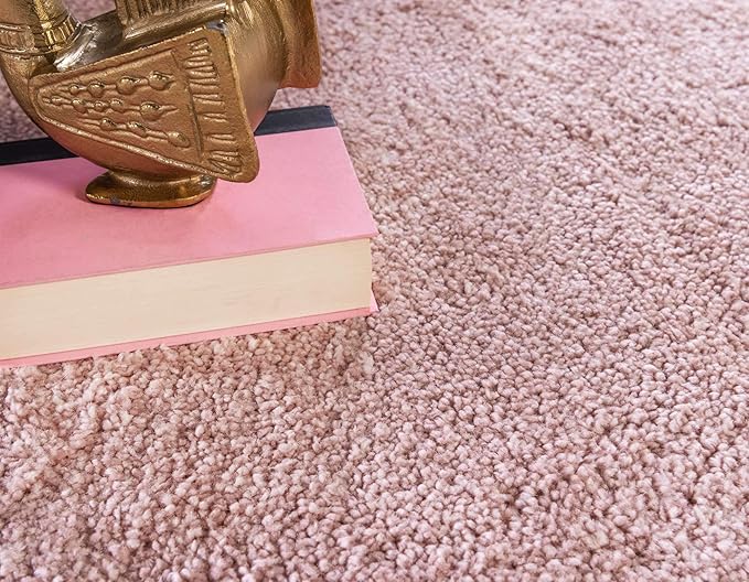 Unique Loom Solo Collection Area Rug - Calabasas (7' 10" x 10' Rectangle, Pink)