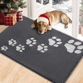 Timo Indoor Door Mat,20"x32" Super Absorbent Dog Mats, Low-Profile Washable Entryway Rug, Rubber Backing Non Slip Front Door Mats, Resist Dirt Inside Entrance Doormat for Shoes, Grey