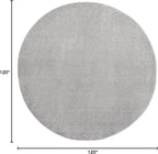 Nourison Home Nourison Essentials Silver Grey 10' x Round Area Rug - Easy Clean, Non Shedding, Bed Room, Living Room, Dining Room, Kitchen (10' x Round)