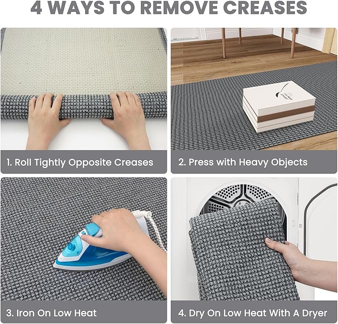 Braided Runner Rug 3x14 Ft Washable Runners for Hallways Non Slip Rubber Backed Kitchen Runners Cotton Long Entryway Runner Indoor, Woven Carpet for Hall Stair Entryway, Dark Grey/Grey