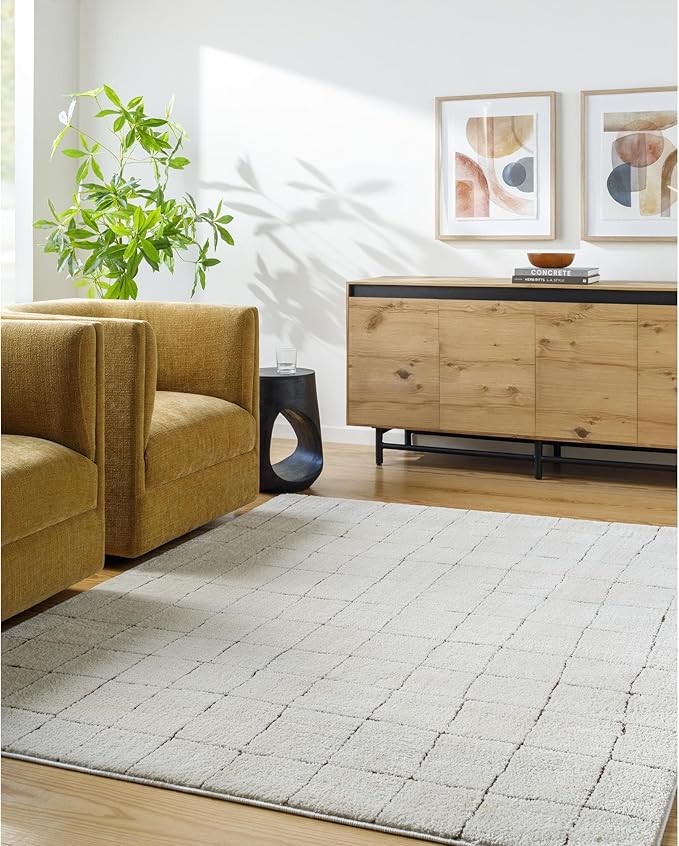 Livabliss x Our PNW Home Cascade Minimalist Area Rug, 12' x 15', Ivory