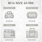 6x9 Area Rugs for Living Room: Washable Vintage Floral Rug Low Pile Non-Slip Boho Carpet for Bedroom Nursery Dining Room (Grey, 6'x9')