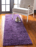 Unique Loom Solo Collection Area Rug - Calabasas (2' 2" x 13' 1" Runner, Violet)