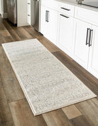 Unique Loom Isabella Collection Area Rug - Adjani (2' 7" x 10' Runner, White/ Blue)