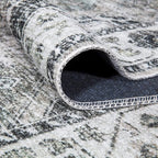 Bloom Rugs Caria Washable Non-Slip 6x9 Rug - Beige/Olive Traditional Area Rug for Living Room, Bedroom, Dining Room, and Kitchen - Exact Size: 6' x 9'