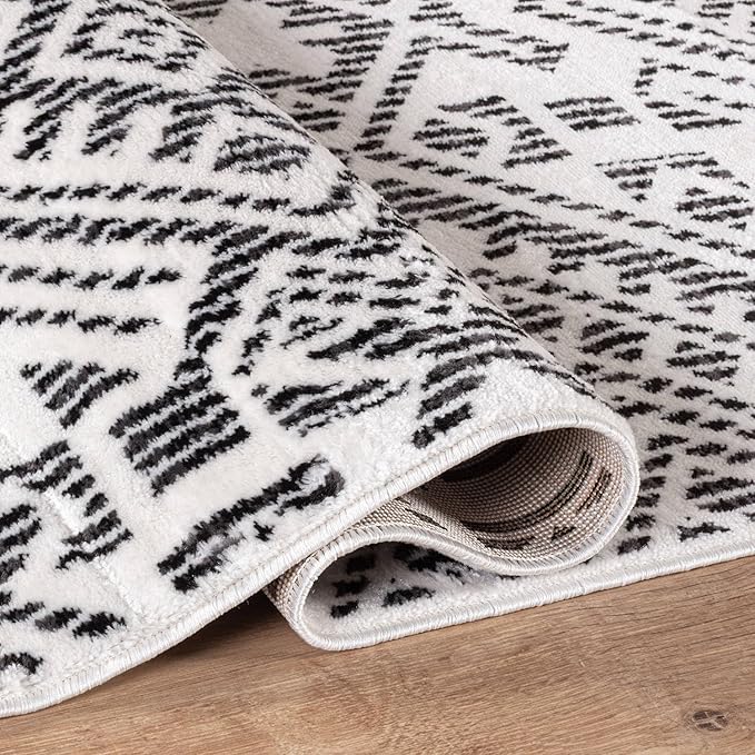 Rugshop Boho Cream Tribal Area Rug 2x3 – Modern Indoor Carpet for Living Room, Bedroom, or Entryway – Non-Shedding, Low Pile Geometric Design 2' x 3'