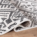 Rugshop Boho Cream Tribal Area Rug 2x3 – Modern Indoor Carpet for Living Room, Bedroom, or Entryway – Non-Shedding, Low Pile Geometric Design 2' x 3'
