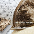 Andency Area Rugs 9x12 for Living Room Home Decor, Large Shaggy Bedroom Carpet, Non-Slip Big Shag Indoor Thick Soft Fluffy Furry Fur Area Rugs for Kids Dorm Nursery Aesthetic, Tie-Dyed Brown