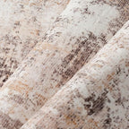 5x7 Washable Area Rug Beige Grey Abstract Living Room Bedroom Throw Rug Neutral Modern Non Slip Soft Medium Pile Indoor Carpet for Dining Room Office Entryway