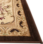 Rugs.com Chateau Collection Rug – 10 Ft Square Brown Medium Rug Perfect for Living Rooms, Kitchens, Entryways