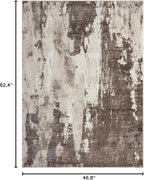 LUXE WEAVERS Euston Collection 7681 Brown 4x5 Modern Abstract Area Rug