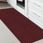 Ottomanson 2'7" x 5' Mud Mat Area Rug Scraper Carpet - Non-Slip, Dirt Trapping for Indoor & Outdoor Use - Ideal for Entryway, Garage, Kitchen, Patio & High-Traffic Areas, Red