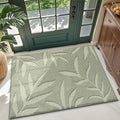 LUMI Front Door Mat Indoor Entrance 36"x60", Low Profile Welcome Mat, Non-Slip Washable Doormat with Rubber Backing for Entrance, Patio, Garage, Green