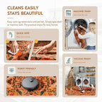 Moynesa Bedroom Rug 5x7, Washable Bohemian Scandinavian Orange Area Rugs for Living Room Dining Room Reading Coner, Modern Country Floral Bird Carpet, Fall Home Decor Non-Slip Protection