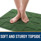 OLANLY Door Mats Indoor, Non-Slip, Absorbent, Dirt Resist, Entrance Washable Mat, Low-Profile Inside Entry Doormat for Entryway (36x24 inches, Green)