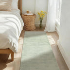 Modern Abstract Neutral Green Kitchen Rugs Non Slip Washable Low Pile Bedside Rug Runners 2x6 Sage Green Floor Covering Carpet for Bathroom Laundry Room 2 x 6