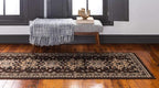 Unique Loom Taftan Collection Border Geometric Tribal Inspired Design Area Rug (3' 0 x 16' 5 Runner, Brown/ Tan)