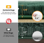 Zentavio Runner Rugs for Hallway 2x6 Shag Soft Bedroom Bedside Rugs Non Slip Fluffy Carpet for Kids Girls Boys Home Decor Aesthetic Dorm Nursery Emerald Green
