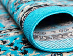 Unique Loom Sialk Hill Collection Area Rug - Washington (9' 10" x 13' 1" Rectangle Turquoise/Black)