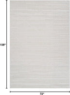 CAMILSON Micro Loop Rug 6x9 Modern Luxury Geometric Pattern Area Rugs Soft High and Low Pile Stain Resistant Easy-Cleaning Non-Shedding for Living Room Office Indoor Carpet (6 x 9 / White)