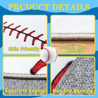 Soft Round Rugs for Bedroom, Baseball Rug for Boys, Bedside Area Kids Carpet, Baseballs Lovers Home Decor Indoor Circle Carpets for Living Room, Nursery, Dorms Machine Washable, 6ft Inch