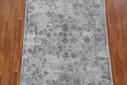 Rug Source Modern Collection, 5x8 Abstract Rug, Hand Knotted Greys & Charcoal Floral Rug, Oriental 100% Silk Carpet for Foyer, Entryway and Hallway