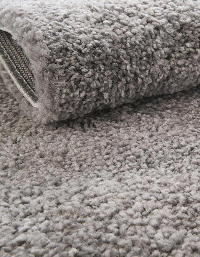 Unique Loom Solo Collection Area Rug - Calabasas (5' 3" Square, Gray)