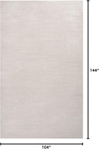 JONATHAN Y Haze Solid Low-Pile Ivory Indoor Area Rug 9x12, Coastal,Bohemian,Minimalist,Classic, Easy-Cleaning for Living Room,Bedroom,Kitchen,Pet Friendly,Non-Shedding (SEU100D-9)