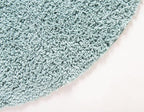 Unique Loom Davos Shag Collection Area Rug - Solid (10' Round, Aqua)