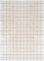 Livabliss x Our PNW Home Cascade Minimalist Grid Area Rug, 2'7" x 7'3", Grid Ivory/Taupe