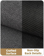 Color&Geometry Thin Indoor Entrance Mats for Home, 17"X29.5" Indoor Mats for Entryway Non Slip Rubber Backed, Dirt Trapper Door Rugs for Entryway Indoor Washable, Charcoal Grey (Rolled-up NO Creases)