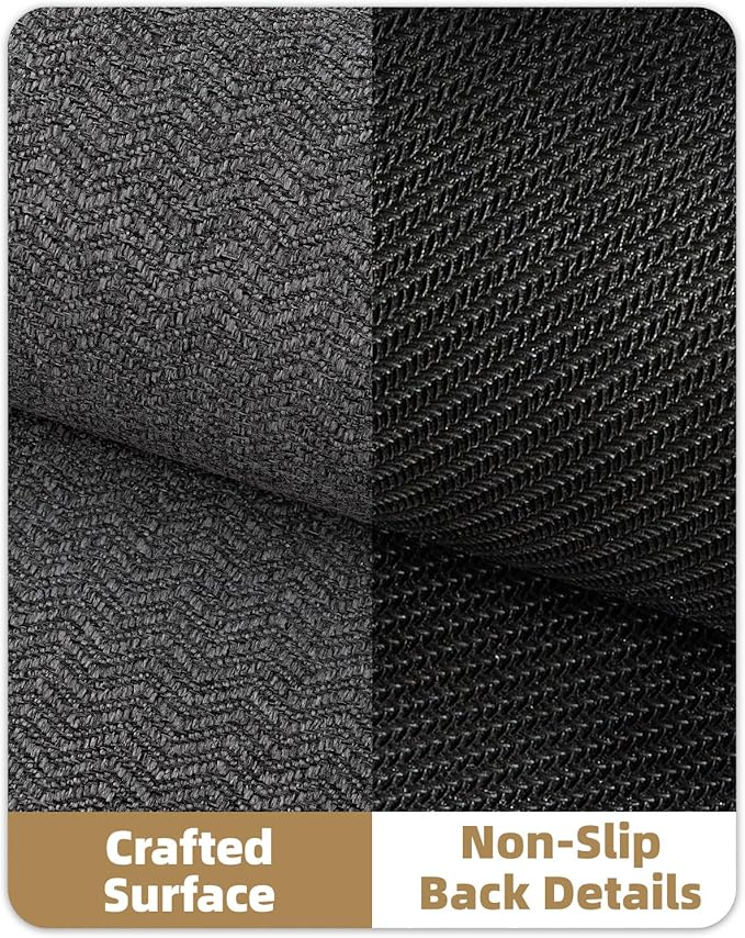 Color&Geometry Thin Indoor Entrance Mats, 24"X36" Indoor Mats for Entryway Non Slip Rubber Backed, Dirt Trapper Door Rugs for Entryway Indoor 2x3 Washable, Charcoal Grey (Rolled-up NO Creases)