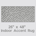 4ft Custom Fit Accent Runner Rug for Small Foyer - Deco Grey | Non-Slip | Washable & Edge Bound