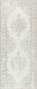ReaLife Rugs Machine Washable Area Rug Runner - Living Room Bedroom Bathroom Kitchen Entryway Office - Padded Low Pile Stain Resistant Premium - Boho Farmhouse Vintage - Paige - Ivory 2'6" x 6'